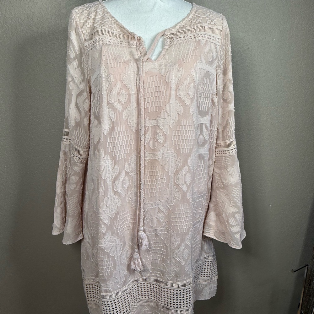 Boho Lace Tunic Dress